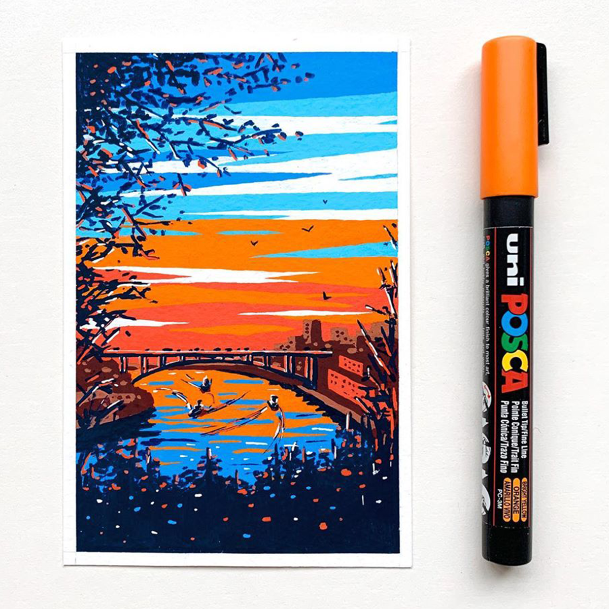 Posca flomaster PC-5M, 1,8 – 2,5 mm, kovinsko roza (M13)