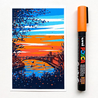 Posca flomaster PC-5M, 1,8 - 2,5 mm, svetlo rumena (3)