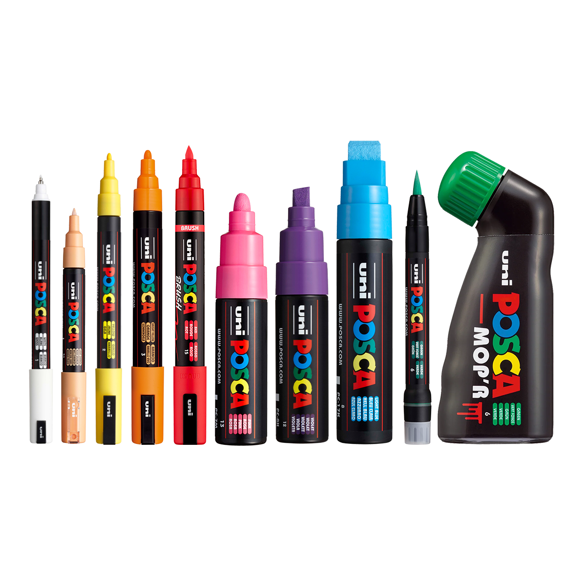 Posca flomaster PC-5BR, 1 - 4 mm, svetlo modra (8)