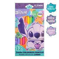 Trikotne barvice Colorino JUMBO Stitch Pastel, 12 pastelnih barv