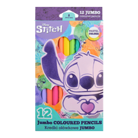 Trikotne barvice Colorino JUMBO Stitch Pastel, 12 pastelnih barv