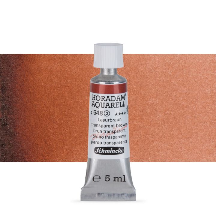 Schmincke Horadam akvarelne barve v tubi po 5 ml – 648 Transparent Brown