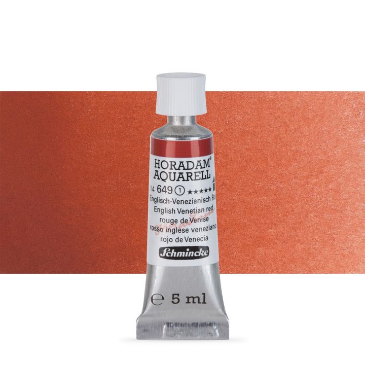Schmincke Horadam akvarelne barve v tubi po 5 ml – 649 English Venetian Red