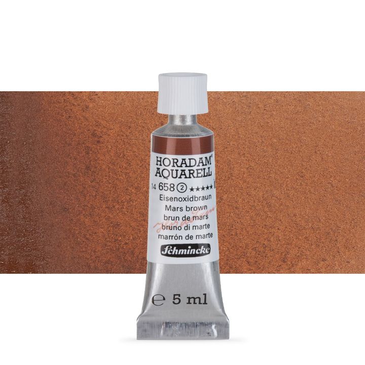 Schmincke Horadam akvarelne barve v tubi po 5 ml – 658 Mars Brown