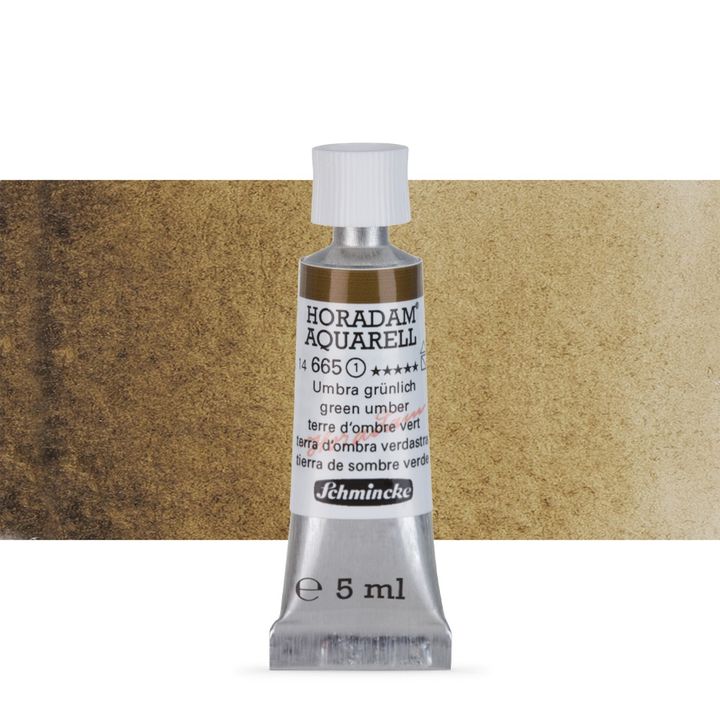 Schmincke Horadam akvarelne barve v tubi po 5 ml – 665 Green Umber