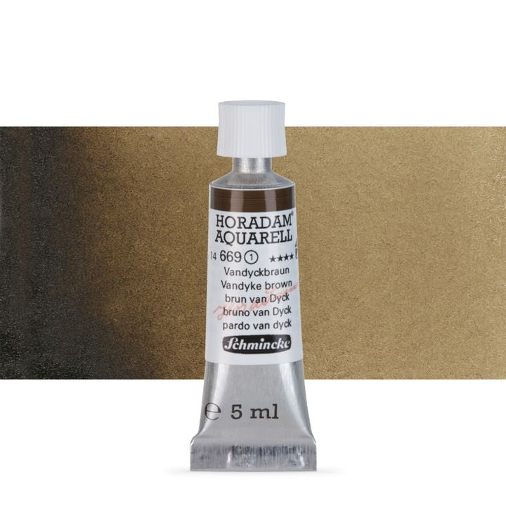 Schmincke Horadam akvarelne barve v tubi po 5 ml – 669 Vandyke Brown