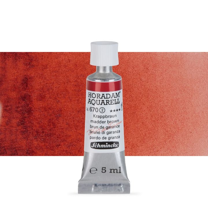 Schmincke Horadam akvarelne barve v tubi po 5 ml – 670 Madder Brown