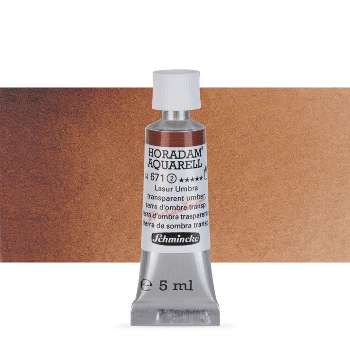 Schmincke Horadam akvarelne barve v tubi po 5 ml – 671 Transparent Umber