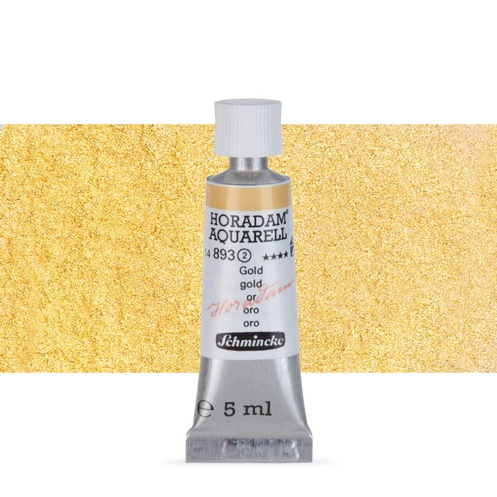 Schmincke Horadam akvarelne barve v tubi po 5 ml – 893 Gold