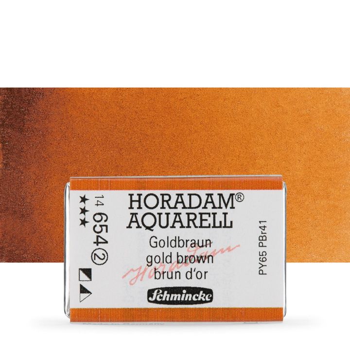 Schmincke Horadam akvarelne barve v celi ponvi – 654 Gold Brown
