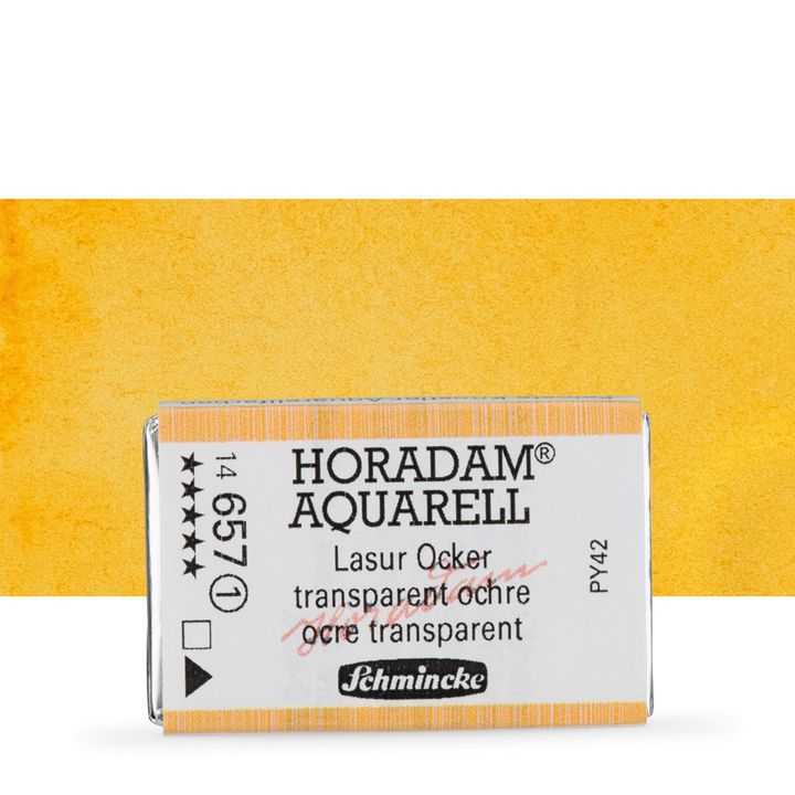 Schmincke Horadam akvarelne barve v celi ponvi – 657 Transparent Ochre