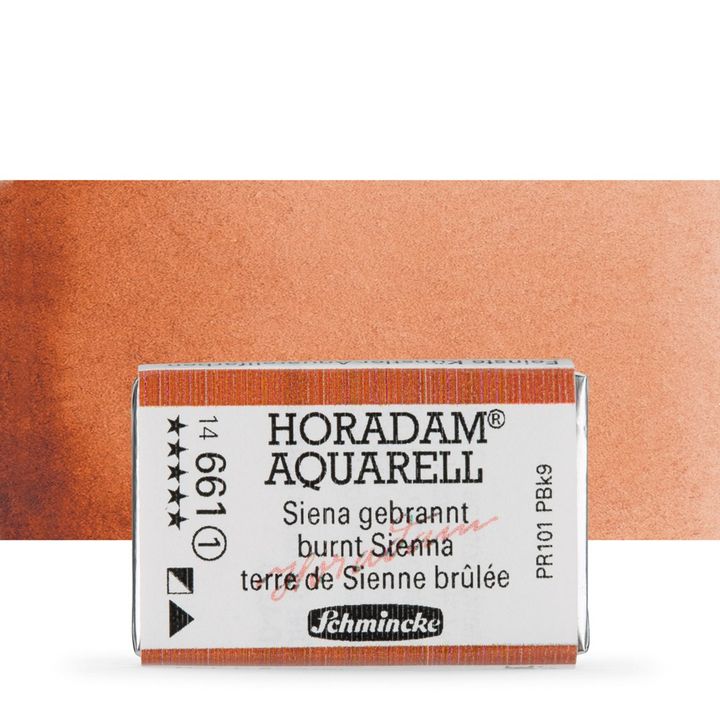 Schmincke Horadam akvarelne barve v celi ponvi – 661 Burnt Sienna