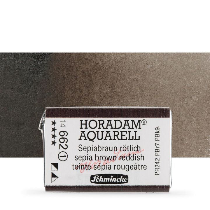 Schmincke Horadam akvarelne barve v celi ponvi – 662 Sepia Brown Reddish