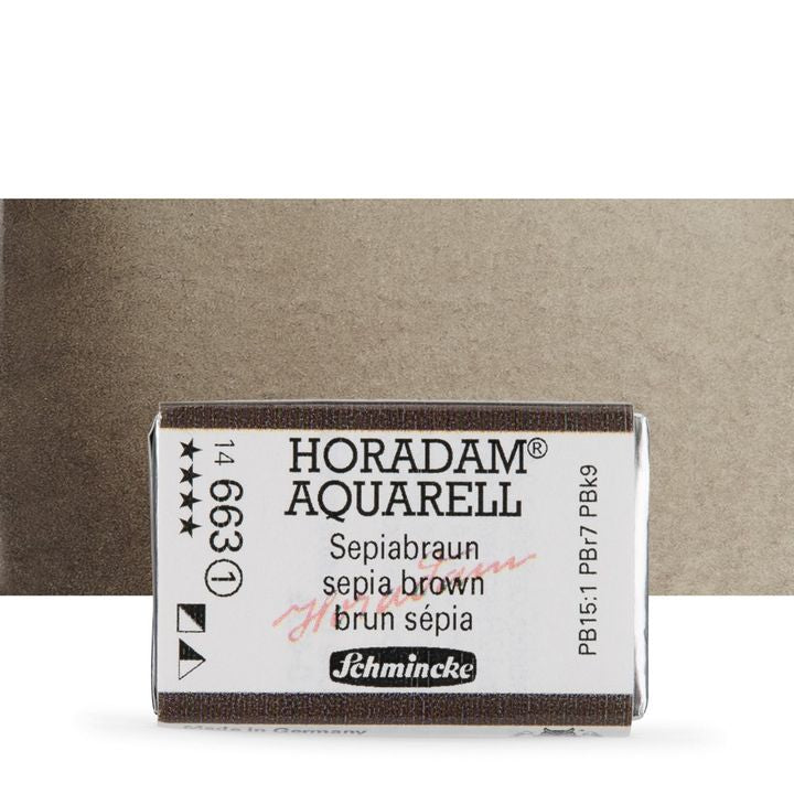 Schmincke Horadam akvarelne barve v celi ponvi – 663 Sepia Brown