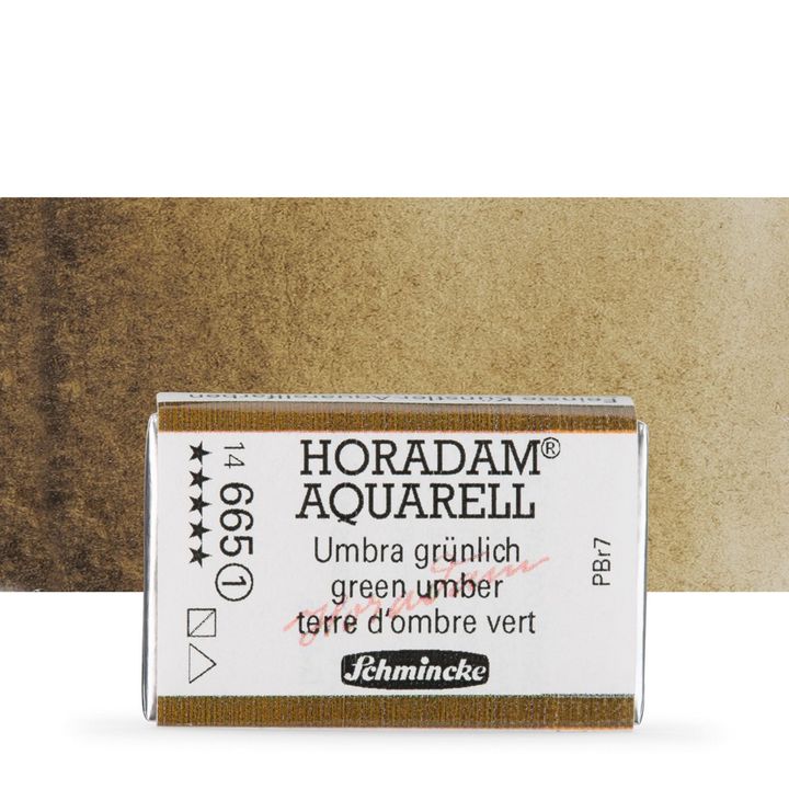Schmincke Horadam akvarelne barve v celi ponvi – 665 Green Umber