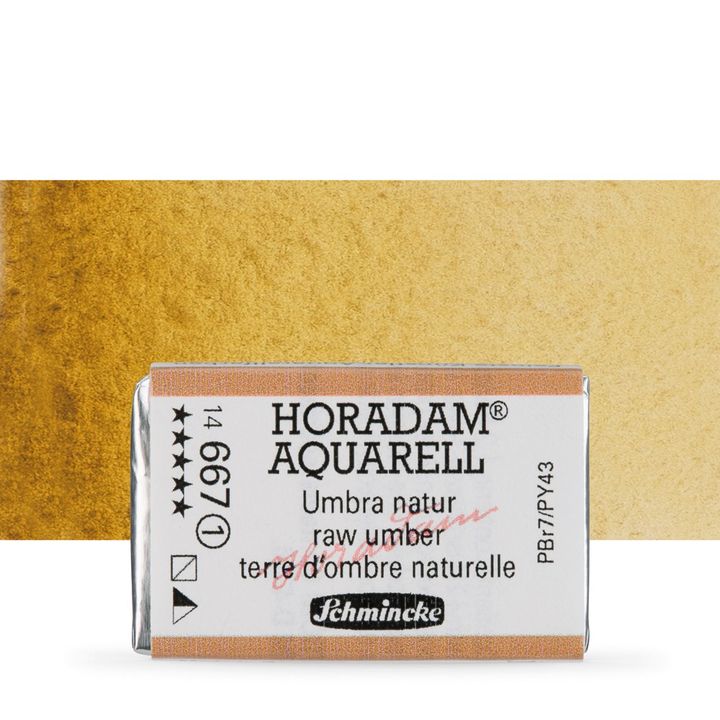 Schmincke Horadam akvarelne barve v celi ponvi – 667 Raw Umber