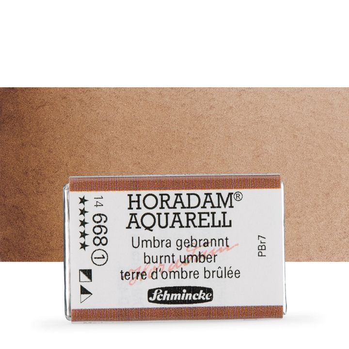 Schmincke Horadam akvarelne barve v celi ponvi – 668 Burnt Umber