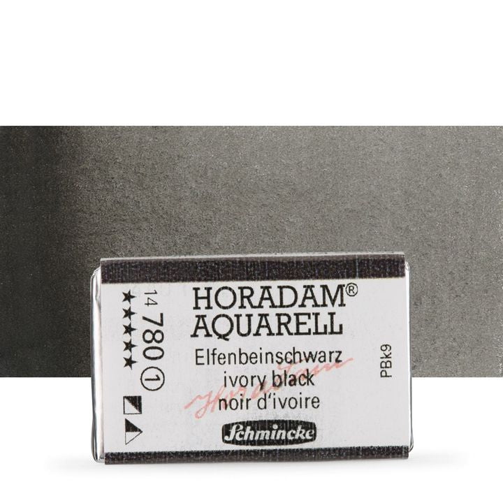 Schmincke Horadam akvarelne barve v celi ponvi – 780 Ivory Black