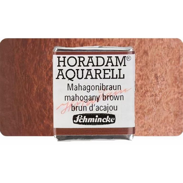 Schmincke Horadam akvarelne barve v polponvi – 672 Mahogany Brown