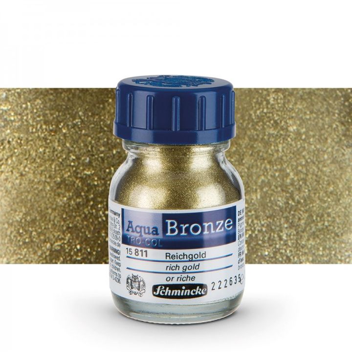 Kovinski prah Aqua-Bronze Schmincke 20 ml – 15 811 globoko zlato