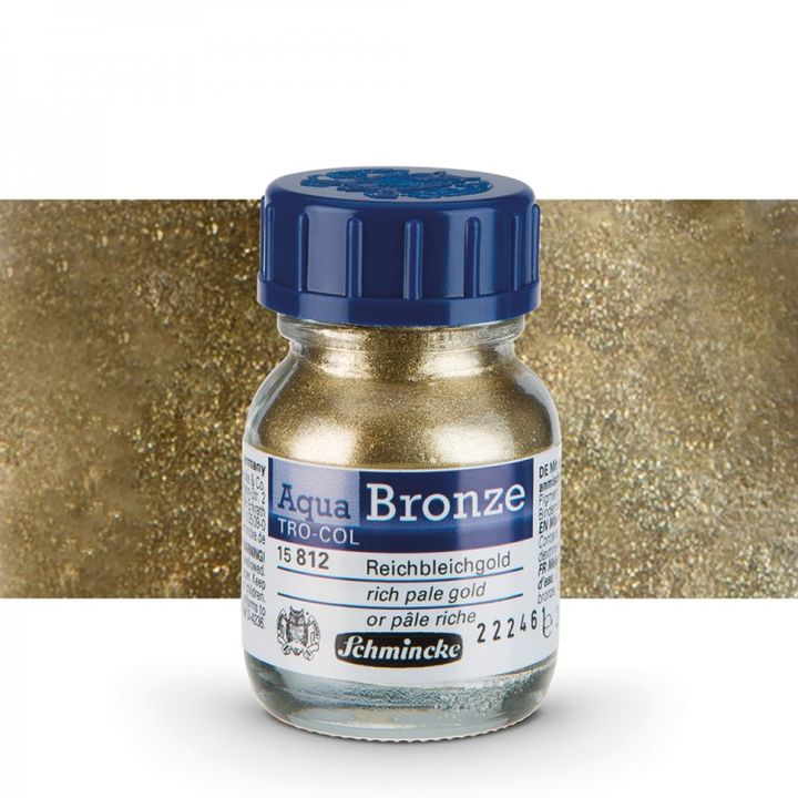 Kovinski prah Aqua-Bronze Schmincke 20 ml – 15 812 svetlo zlata bogata