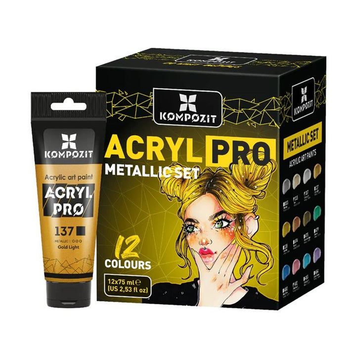 ACRYL PRO METALLIC Set akrilnih barv