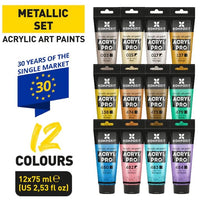 ACRYL PRO METALLIC Set akrilnih barv – pogled 3
