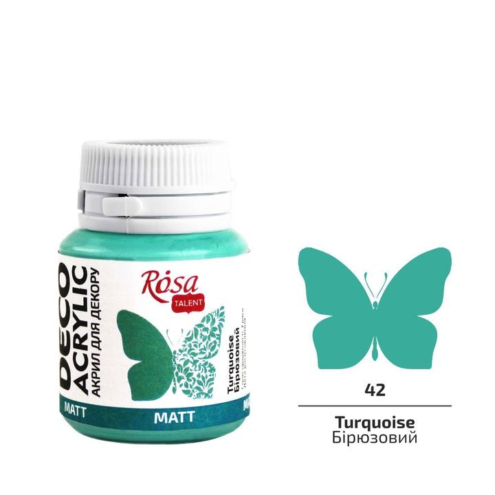 Akril za dekoracije, MATT, 20 ml, ROSA TALENT – Bela (01)