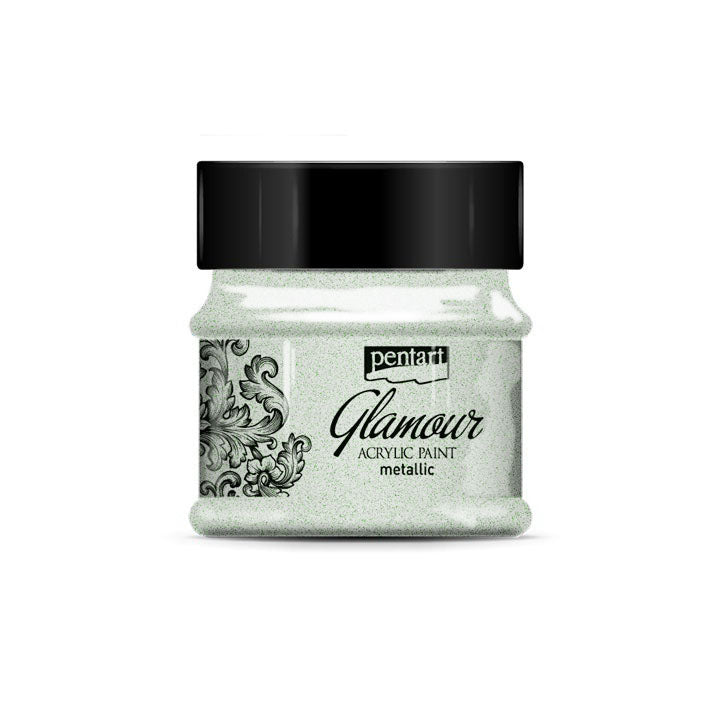 Akrilna barva Glamour metalik 50ml | različne barve - platina