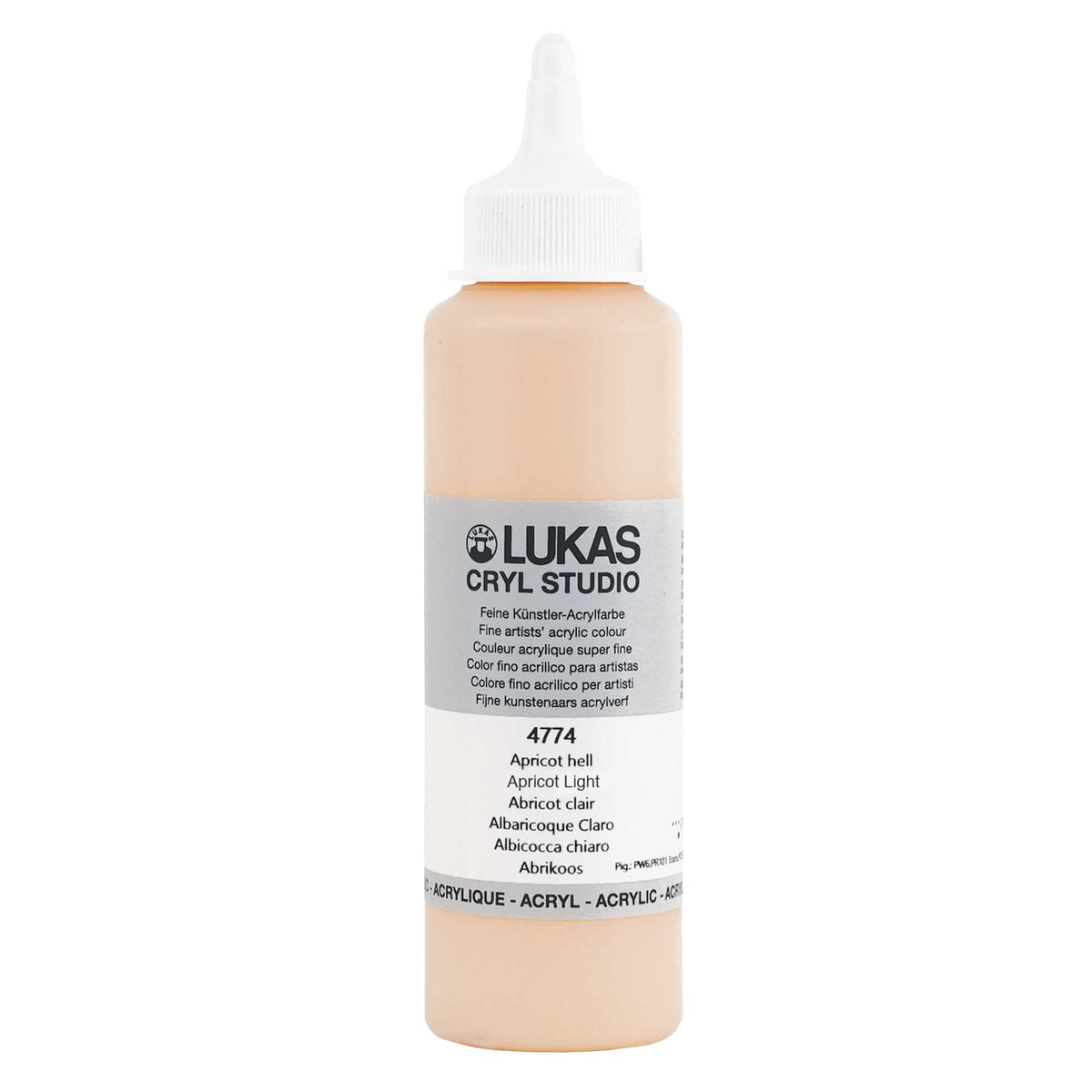 Akrilna barva LUKAS Cryl Studio 250 ml | različne barve – Svetlo marelična