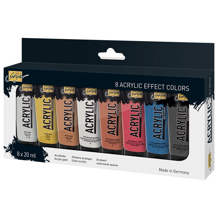 Akrilna barva Solo Goya Effect / set 8 x 20 ml