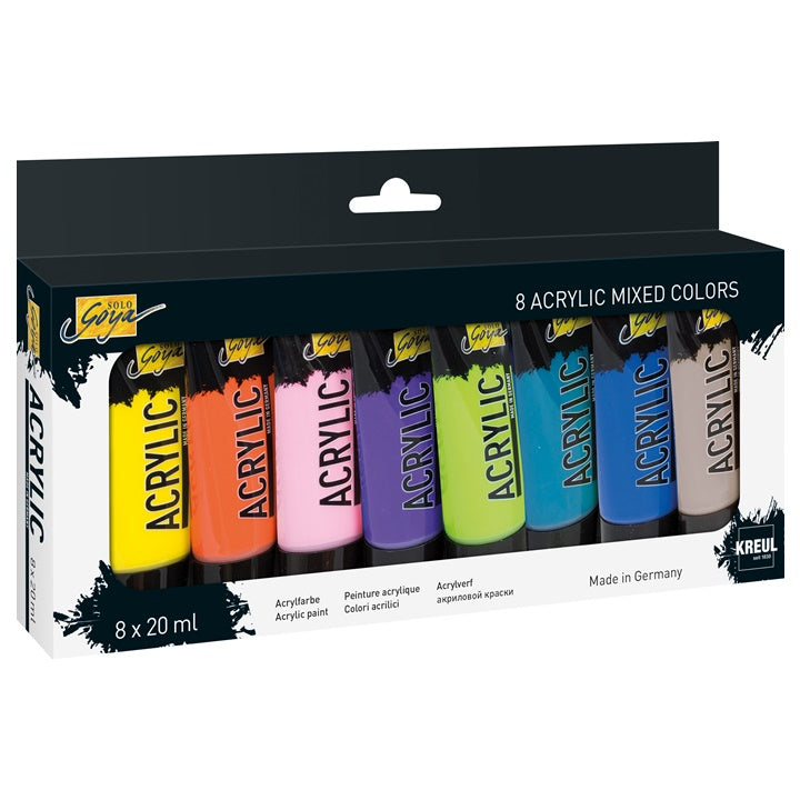 Akrilne barve Kreul Solo Goya / mixed set 8 x 20 ml