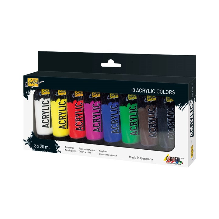 Akrilne barve Kreul Solo Goya / set 8 x 20 ml