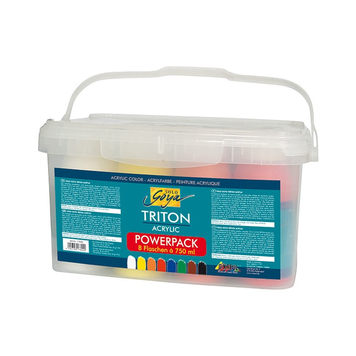 Akrilne barve Kreul Triton Liquid Powerpack / komplet 8 x 750 ml