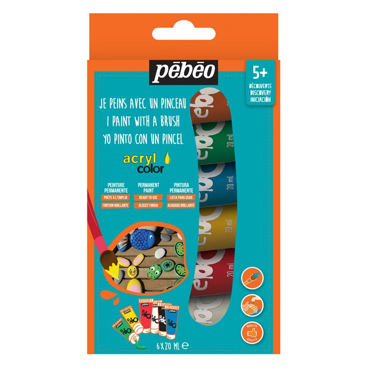 Akrilne barve Pebeo Acrylcolor 6 x 20 ml