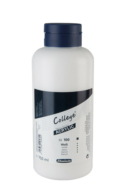 Akrilne barve Schmincke College Acrylic 750 ml – 100 Bela