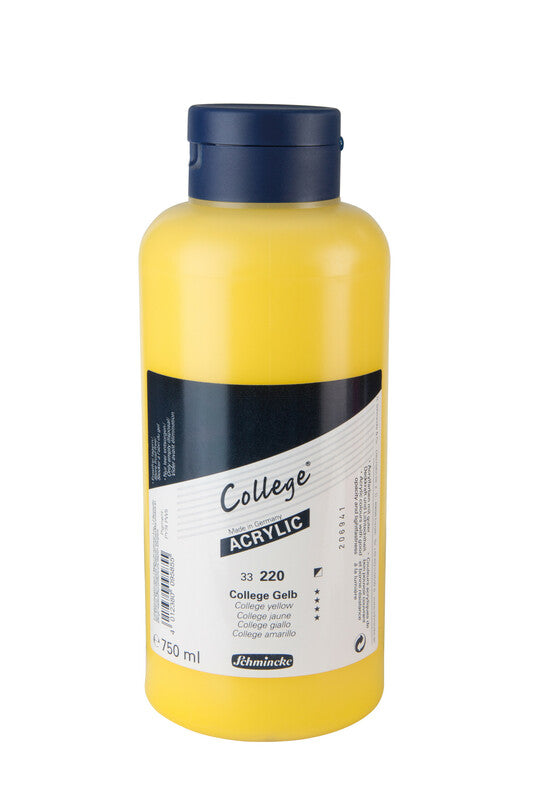 Akrilne barve Schmincke College Acrylic 750 ml – 220 College rumena