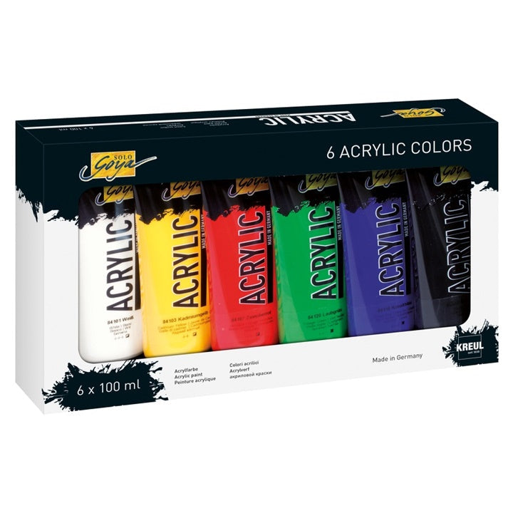 Akrilne barve Solo Goya - set 6 x 100 ml