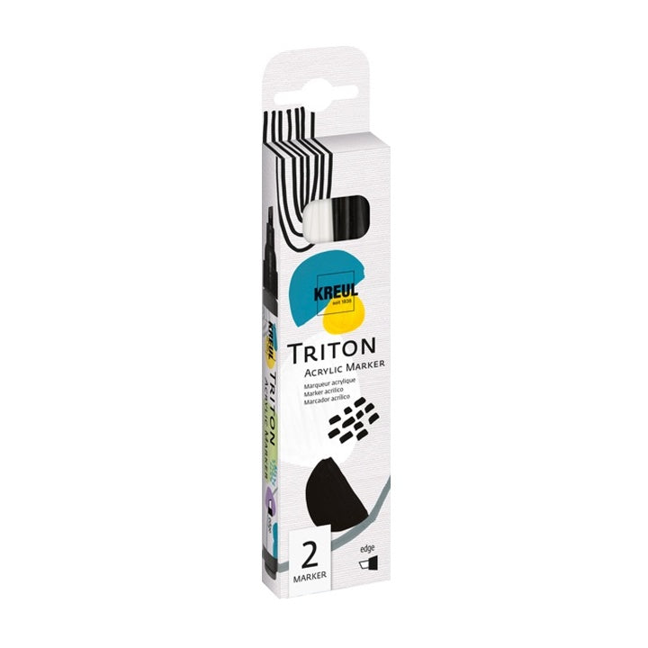 Akrilni flomastri Solo Goya TRITON black / white - 2 kos.