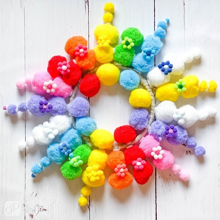 Akrilni Pom Poms, 1 cm - 120 kosov | Različne barve | Različne barve – pogled 2
