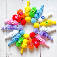 Akrilni Pom Poms, 1 cm - 120 kosov | Različne barve | Različne barve – pogled 2