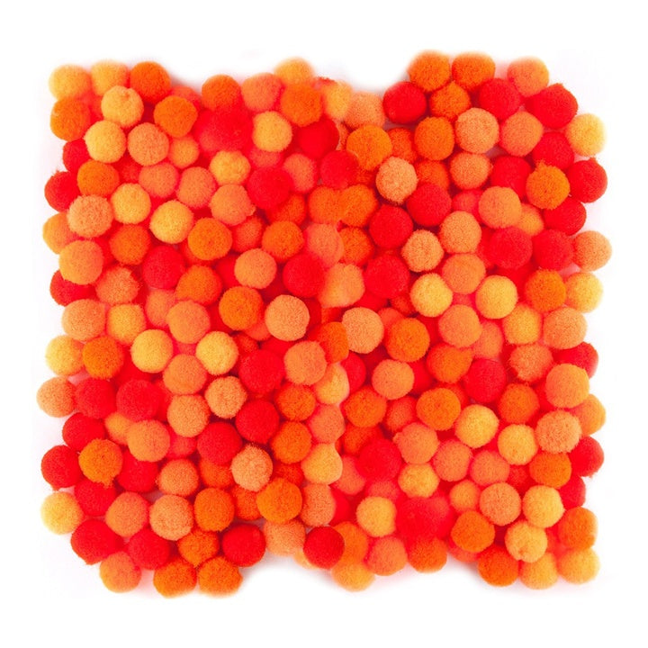 Akrilni Pom Poms, 1 cm - 120 kosov | Različne barve | Različne barve – pogled 3