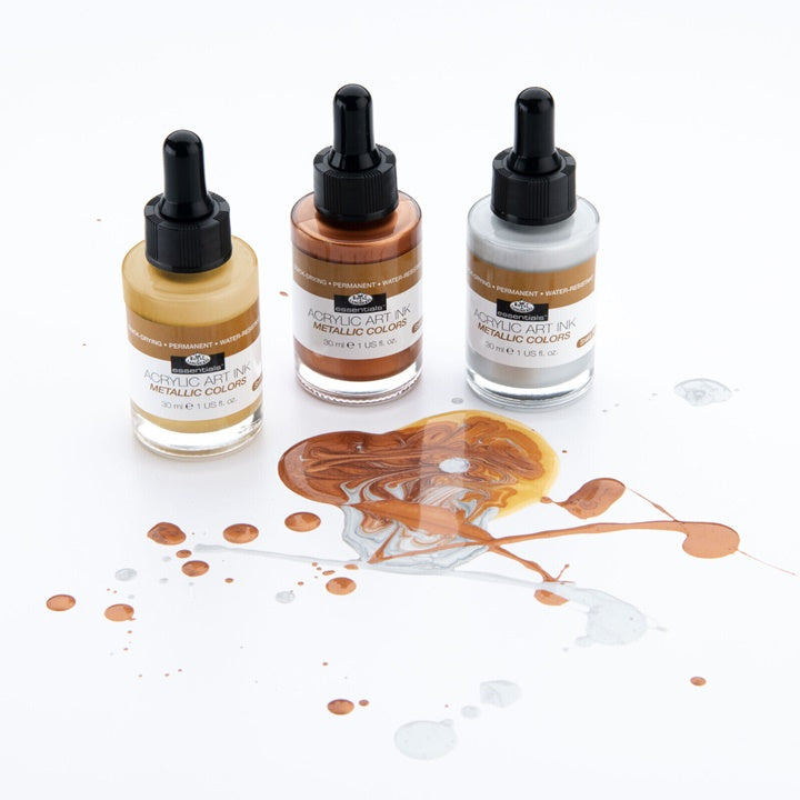 Akrilni tuš Royal & Langnickel metalik barve 3 x 30 ml — slika 3
