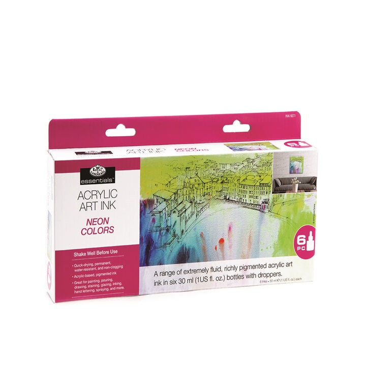 Akrilni tuš Royal & Langnickel neonske barve 6 x 30 ml — slika 1
