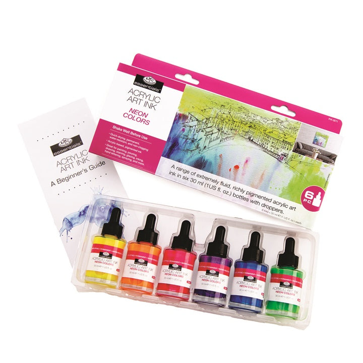 Akrilni tuš Royal & Langnickel neonske barve 6 x 30 ml — slika 2