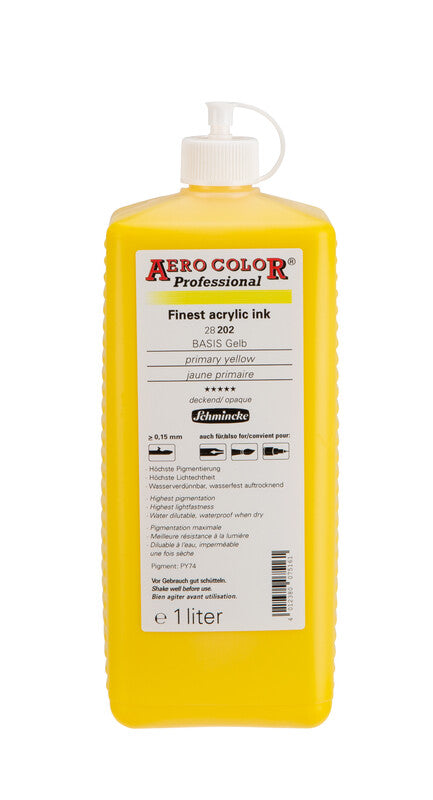 Akrilni tuš Schmincke AERO COLOR Professional 1 l – 202 Primarna rumena