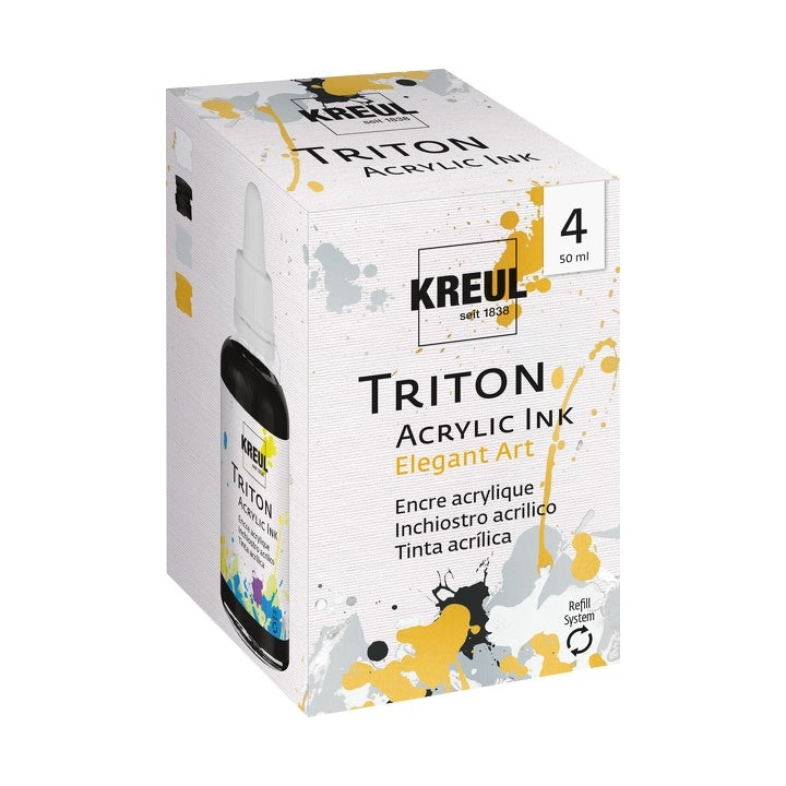 Akrilno črnilo KREUL 50 ml - set 4 kos.