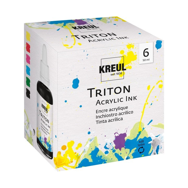 Akrilno črnilo KREUL 50 ml - set 6 kos.
