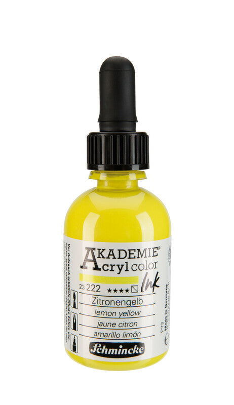 Akrilno črnilo Schmincke AKADEMIE 50 ml – 222 Limonino rumena