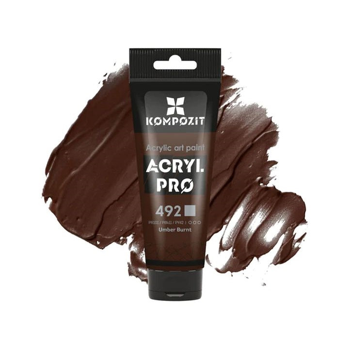 Akrilna barva ACRYL PRO ART Composite 75 ml – 492 žgana umbra
